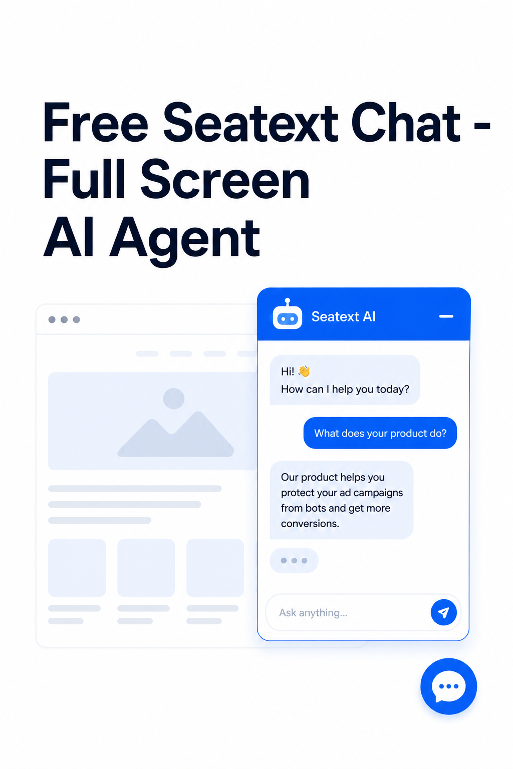 SEATEXT AI website chat interface